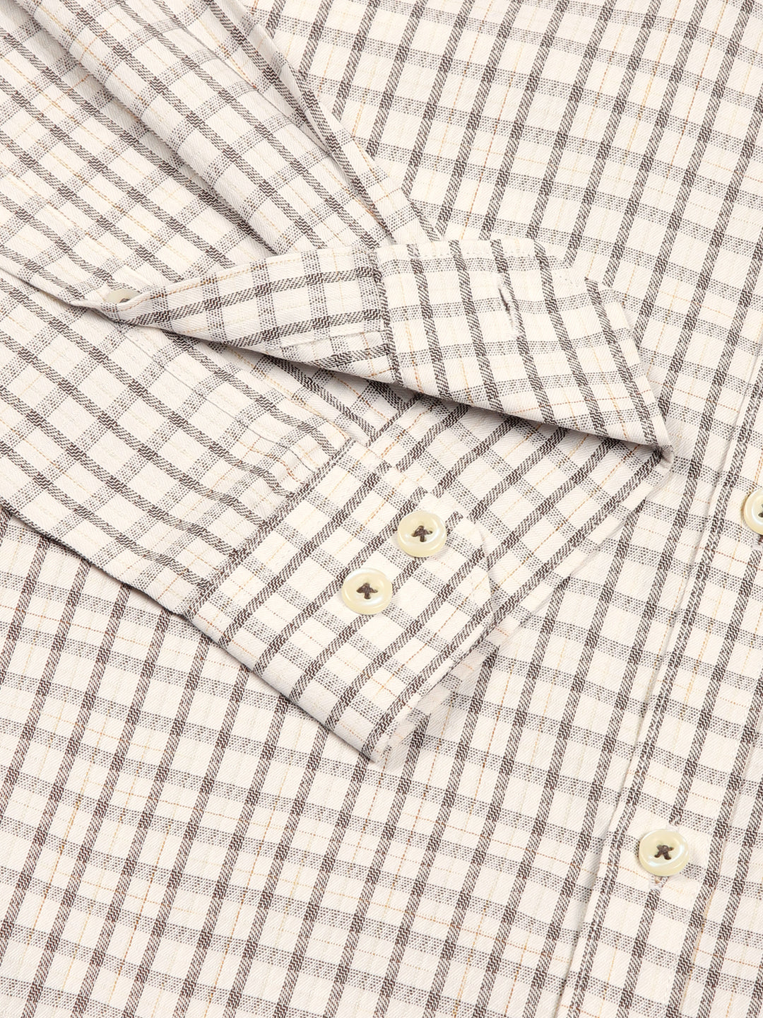 Thomas Scott Men Smart Tartan Checks Opaque Checked Formal Shirt