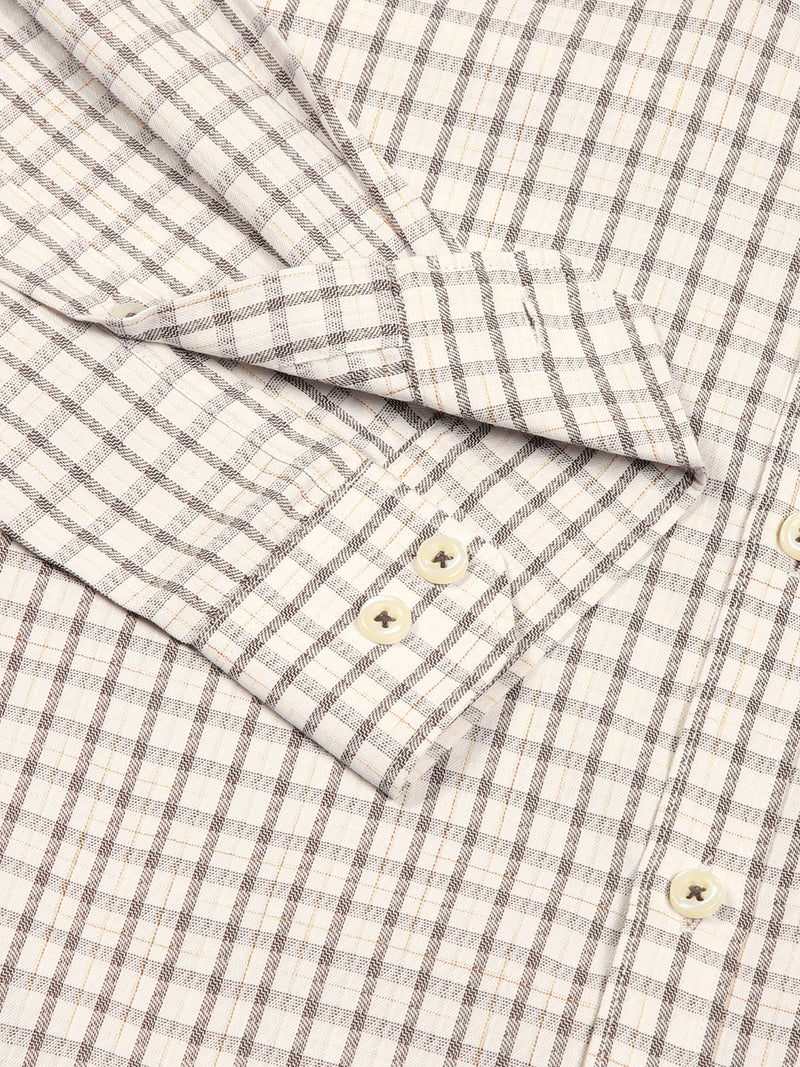 Thomas Scott Men Smart Tartan Checks Opaque Checked Formal Shirt