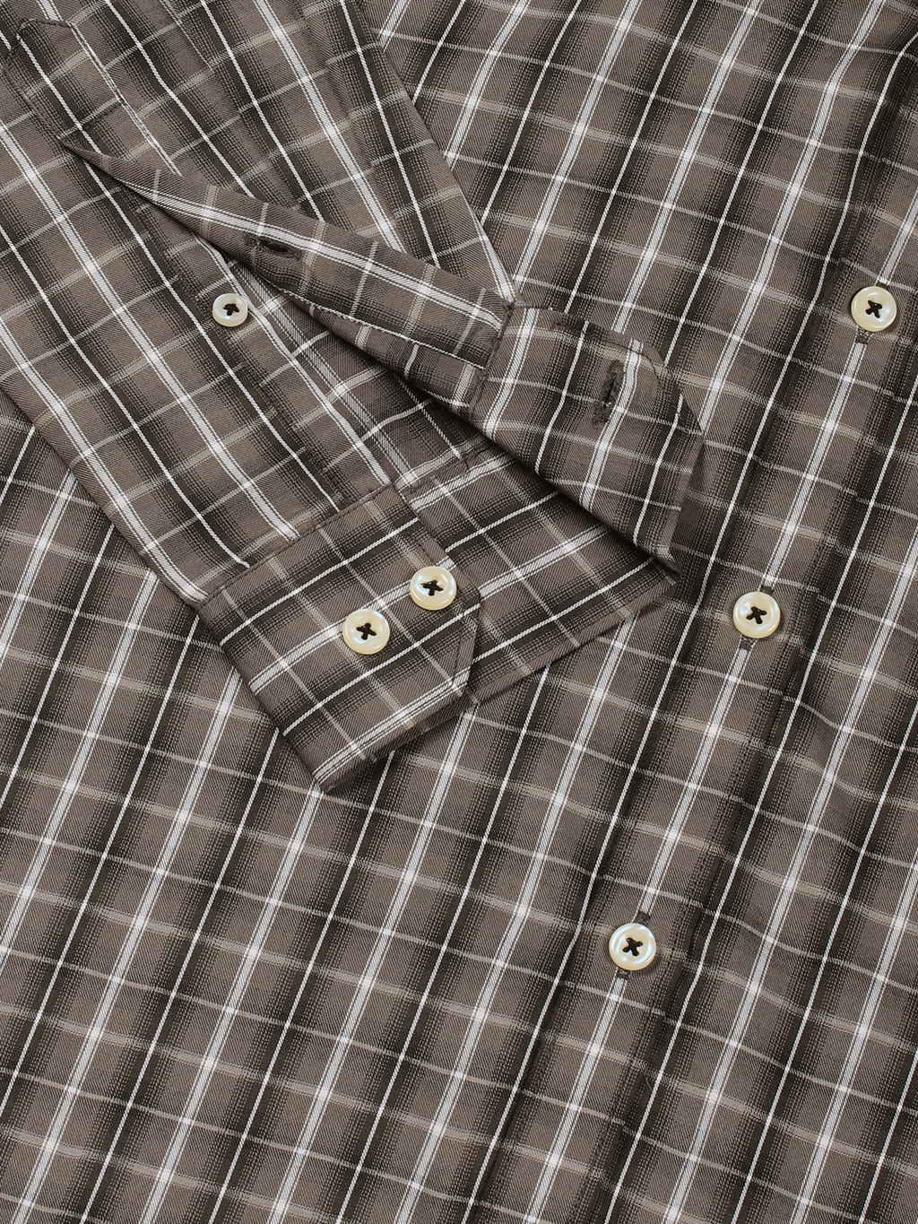 Thomas Scott Men Smart Tartan Checks Opaque Checked Formal Shirt