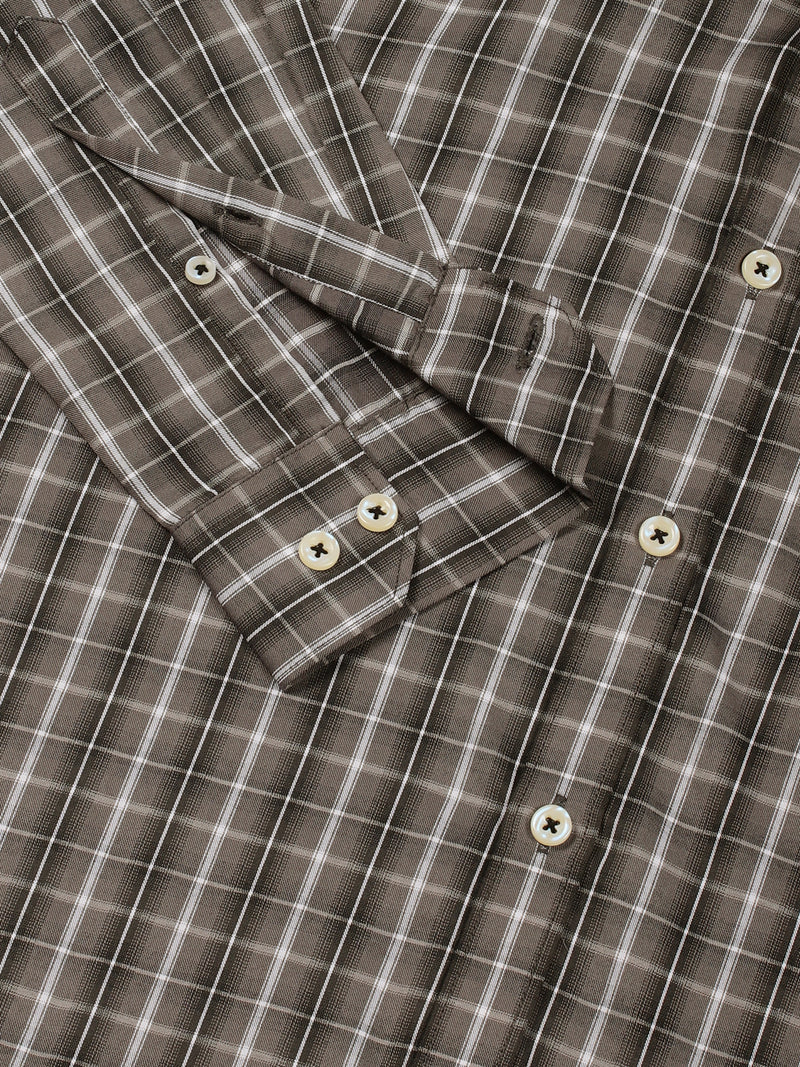 Thomas Scott Men Smart Tartan Checks Opaque Checked Formal Shirt