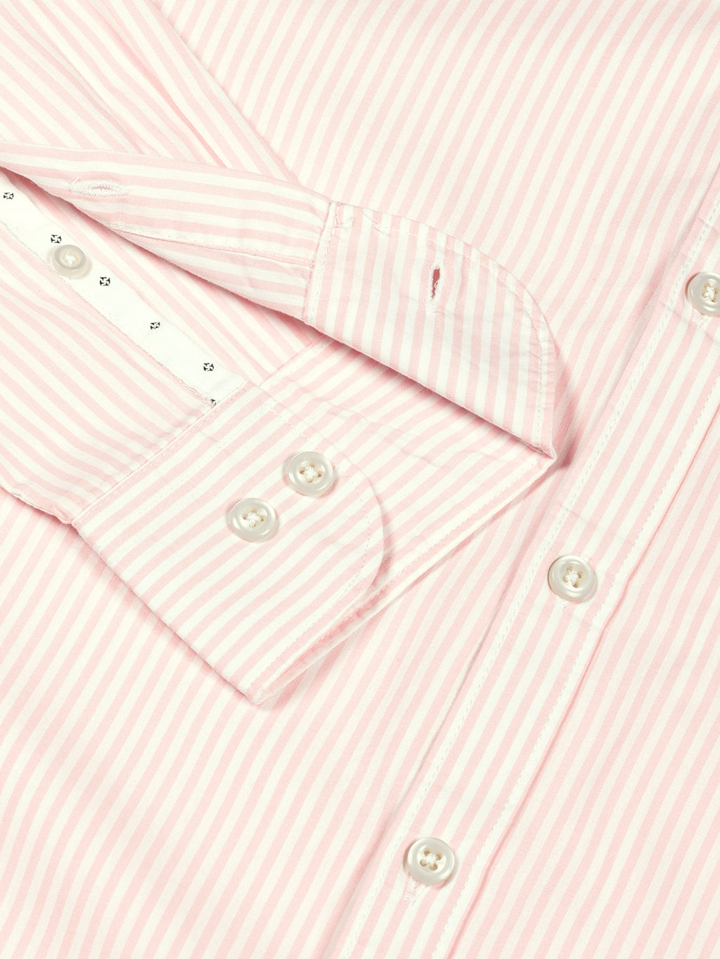 Thomas Scott Men Smart Spread Collar Vertical Striped Cotton Slim Fit Casual Shirt