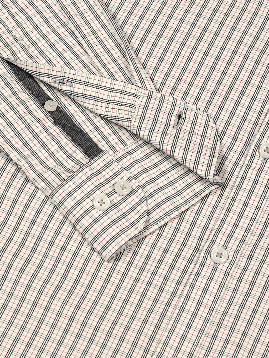 Thomas Scott Men Smart Spread Collar Micro Checked Cotton Slim Fit Casual Shirt
