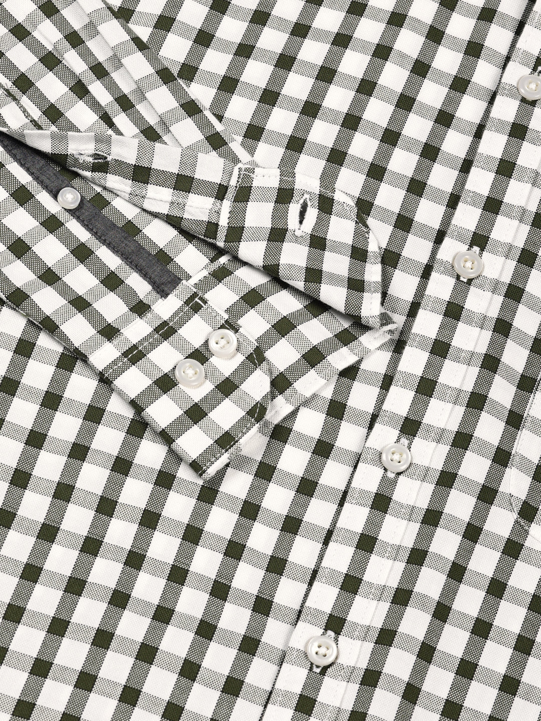 Thomas Scott Men Smart Spread Collar Micro Checked Cotton Slim Fit Casual Shirt