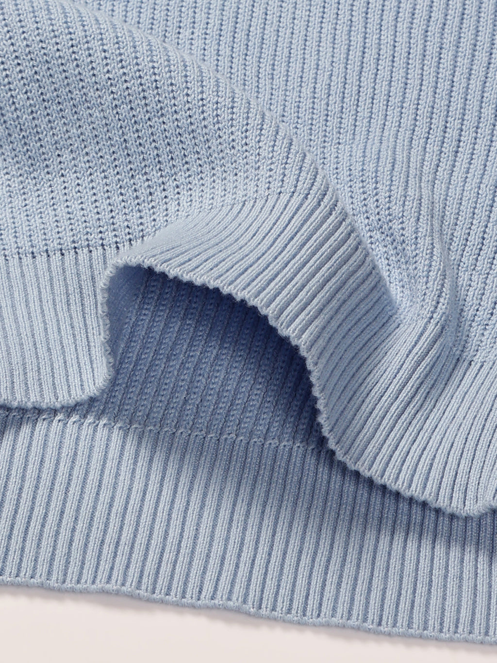 Thomas Scott Men Ribbed Self Design Round Neck Cotton Pullover Ribbed Sweater
