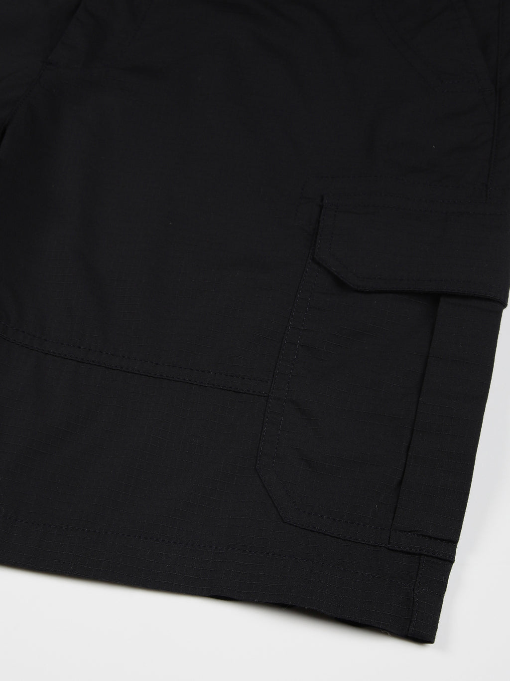 Navy Mid-Rise Regular Fit Solid Woven Cargo Shorts