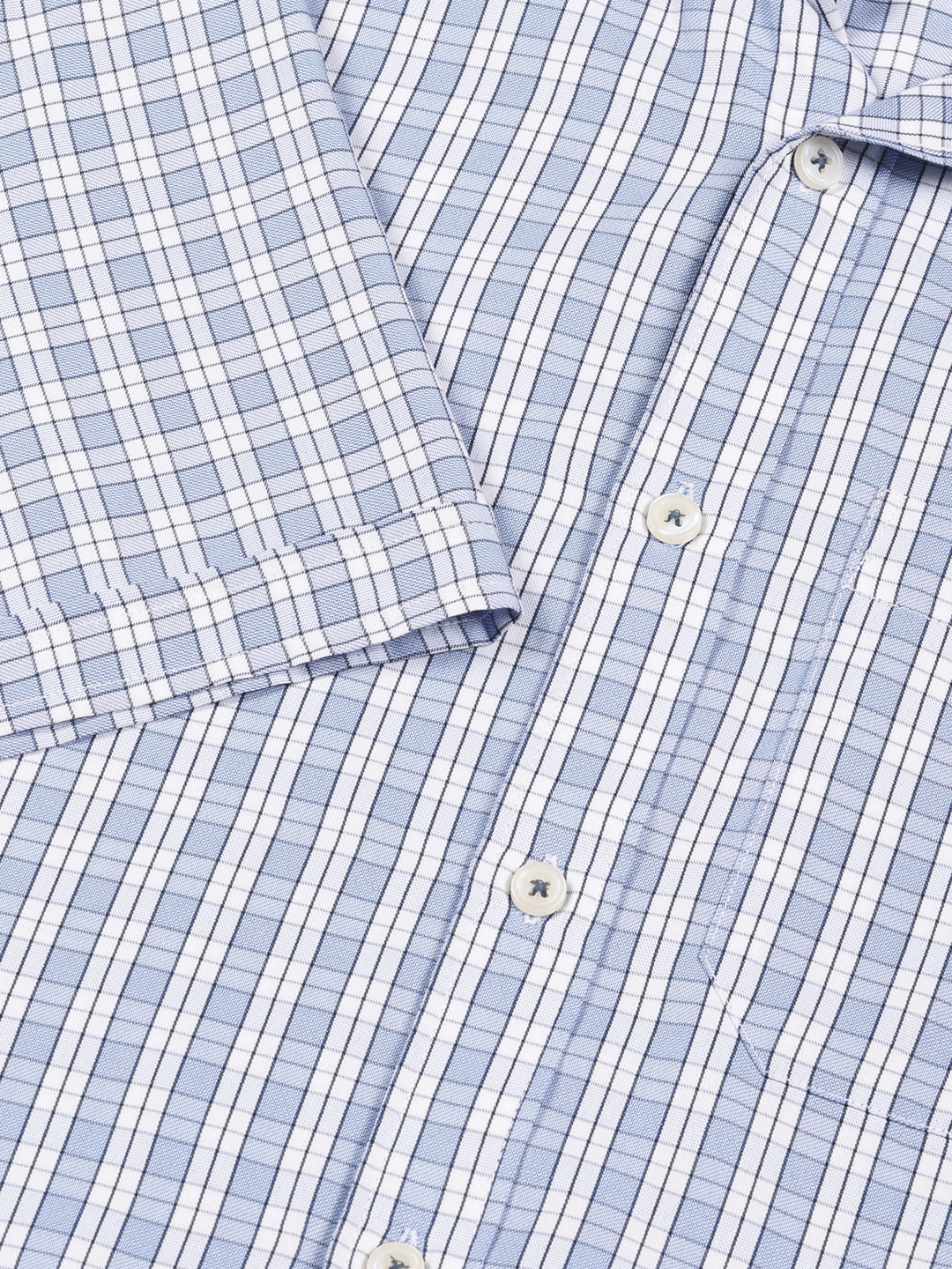 Thomas Scott Men Smart Tartan Checks Opaque Checked Formal Shirt