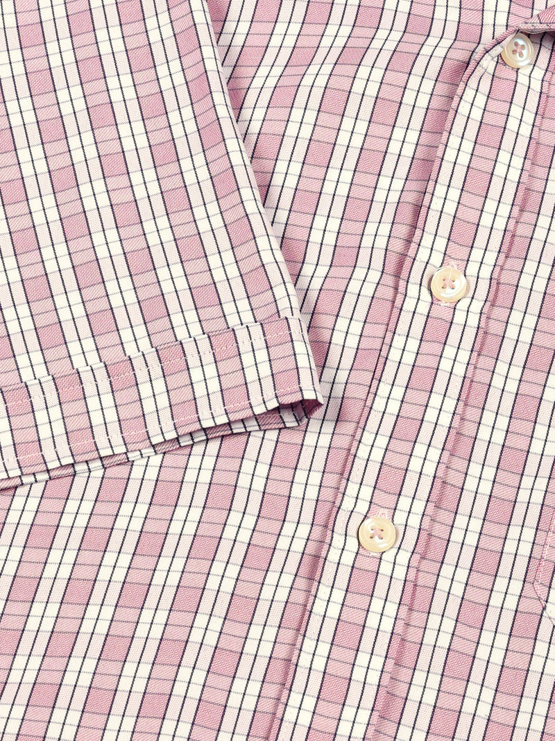 Thomas Scott Men Smart Tartan Checks Opaque Checked Formal Shirt