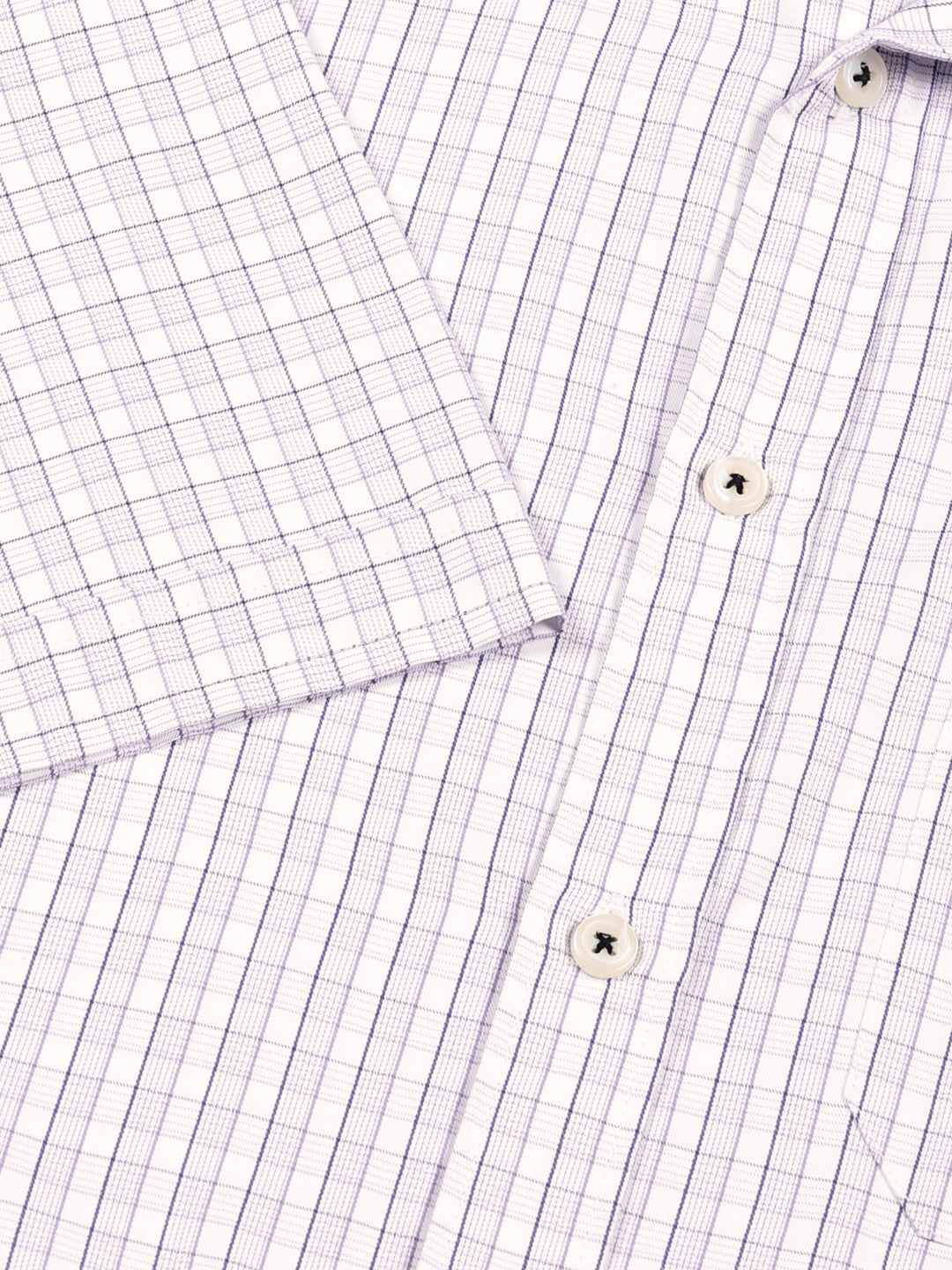 Thomas Scott Men Smart Gingham Checks Opaque Checked Formal Shirt