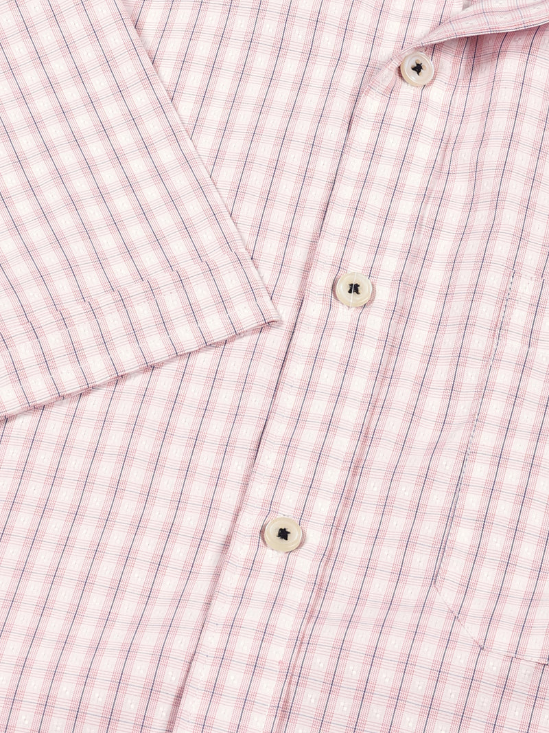 Thomas Scott Men Smart Gingham Checks Opaque Checked Formal Shirt