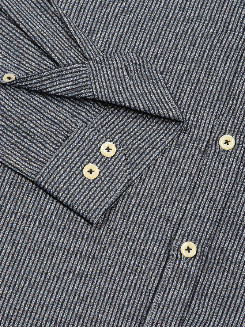 Thomas Scott Men Smart Pinstripes Opaque Striped Formal Shirt