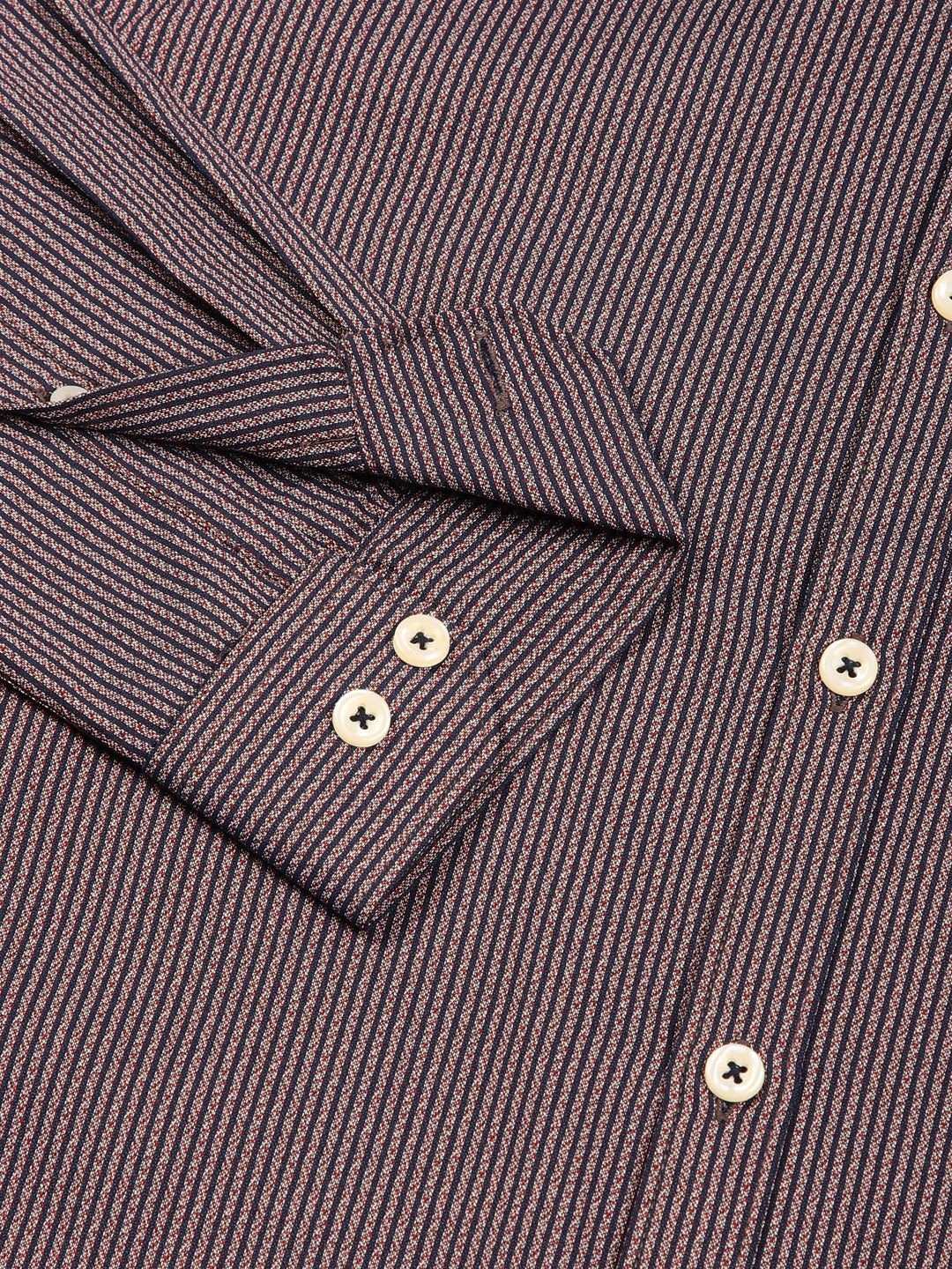 Thomas Scott Men Smart Pinstripes Opaque Striped Formal Shirt