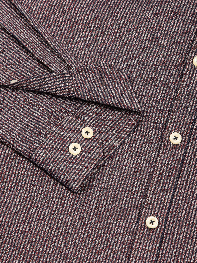 Thomas Scott Men Smart Pinstripes Opaque Striped Formal Shirt