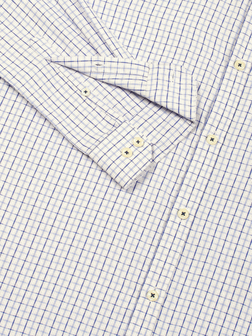 Thomas Scott Men Smart Gingham Checks Opaque Checked Formal Shirt