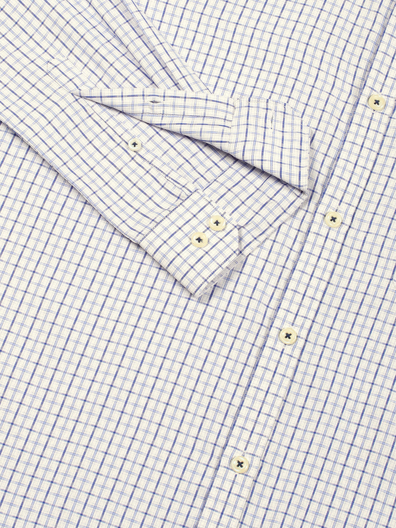 Thomas Scott Men Smart Gingham Checks Opaque Checked Formal Shirt