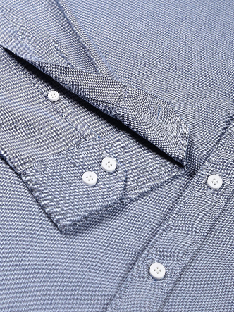Thomas Scott Men Button-Down Collar Premium Regular Opaque Cotton Casual Shirt