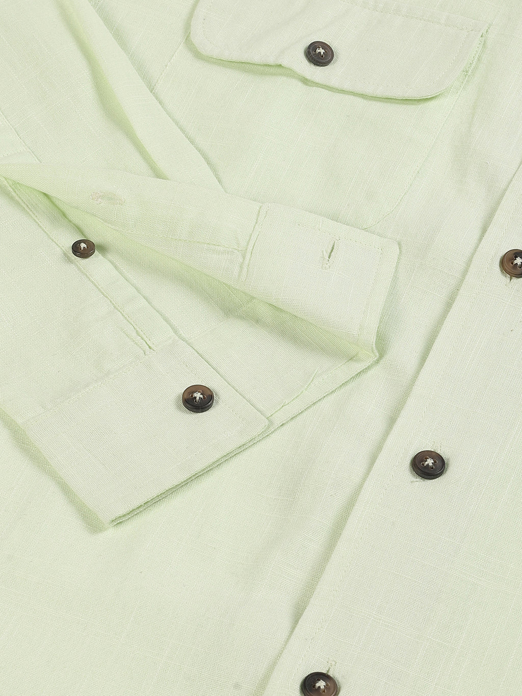 Thomas Scott Men Classic Cuban Collar Cotton Linen Casual Shacket
