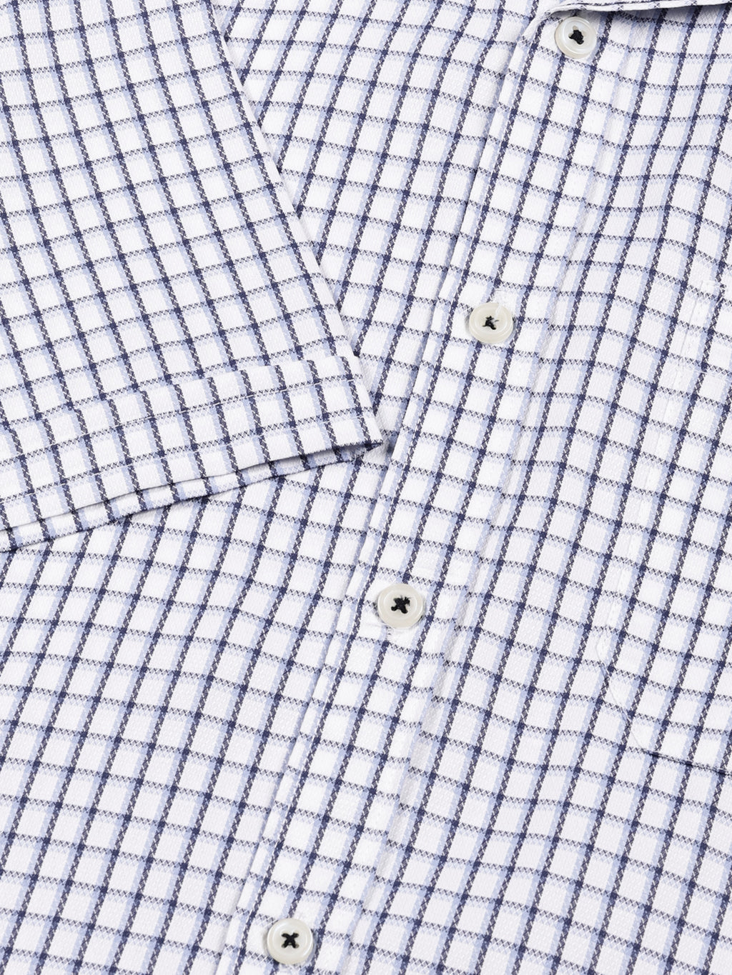 Thomas Scott Men Smart Gingham Checks Opaque Checked Formal Shirt