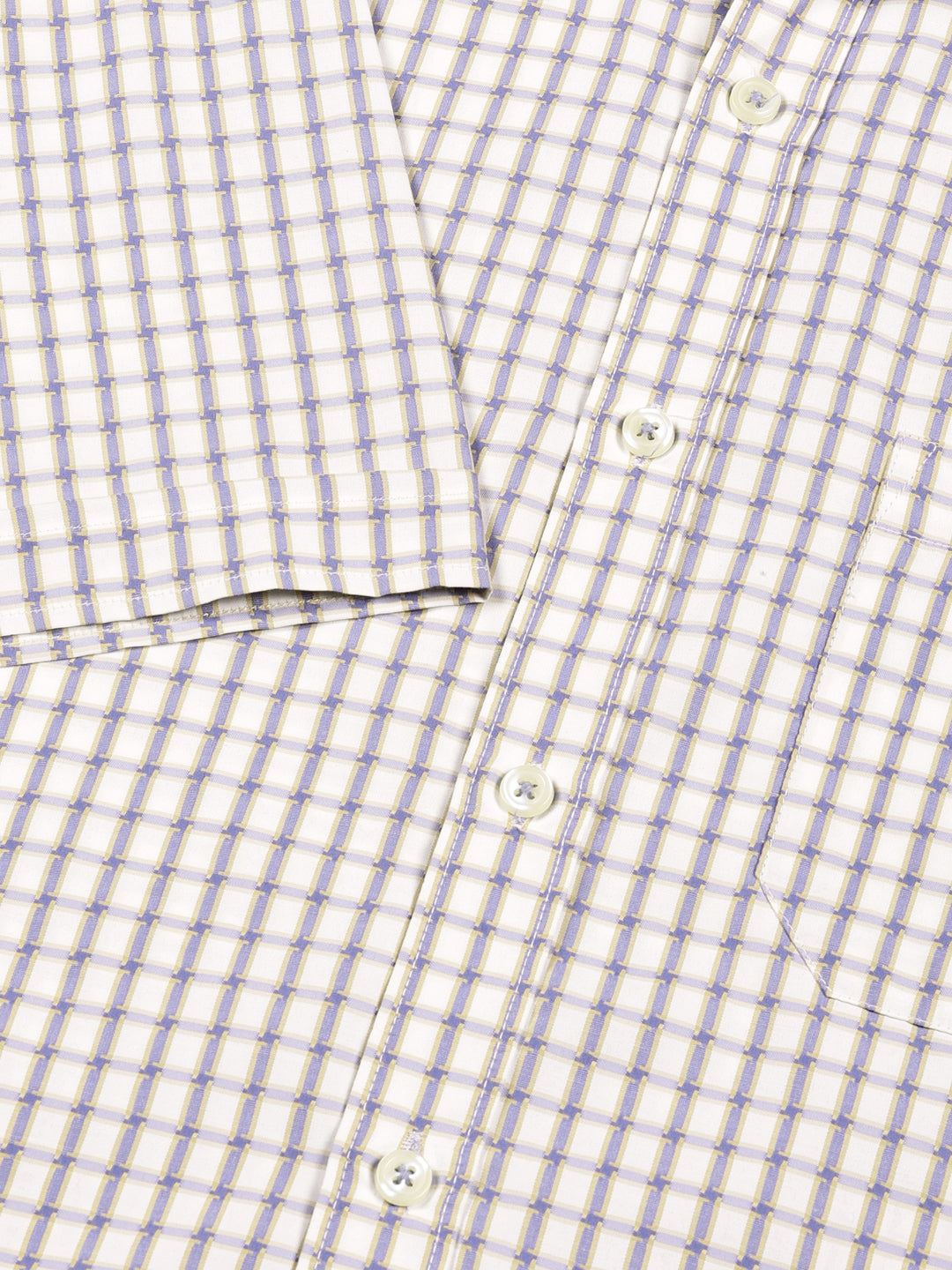 Thomas Scott Men Smart Gingham Checks Opaque Checked Formal Shirt