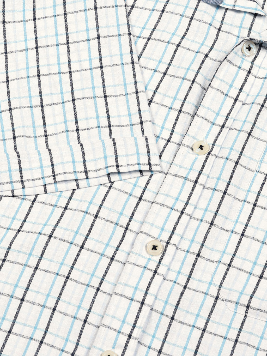 Thomas Scott Men Smart Tartan Checks Opaque Checked Formal Shirt