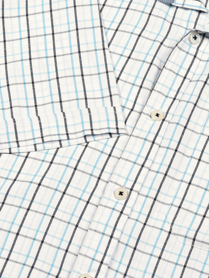 Thomas Scott Men Smart Tartan Checks Opaque Checked Formal Shirt