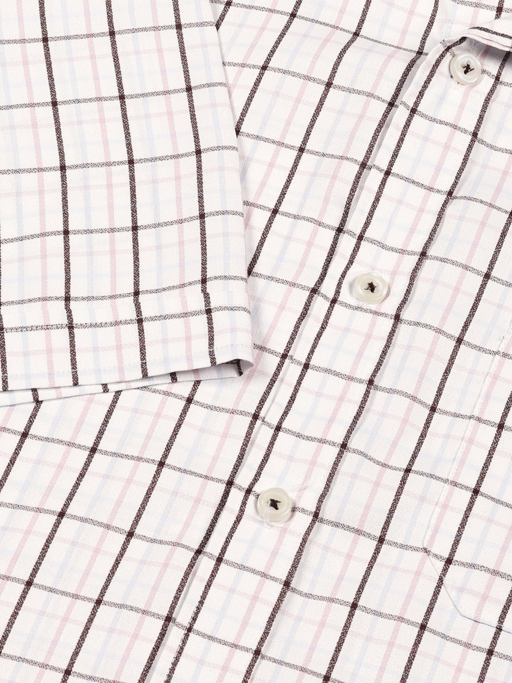 Thomas Scott Men Smart Tartan Checks Opaque Checked Formal Shirt