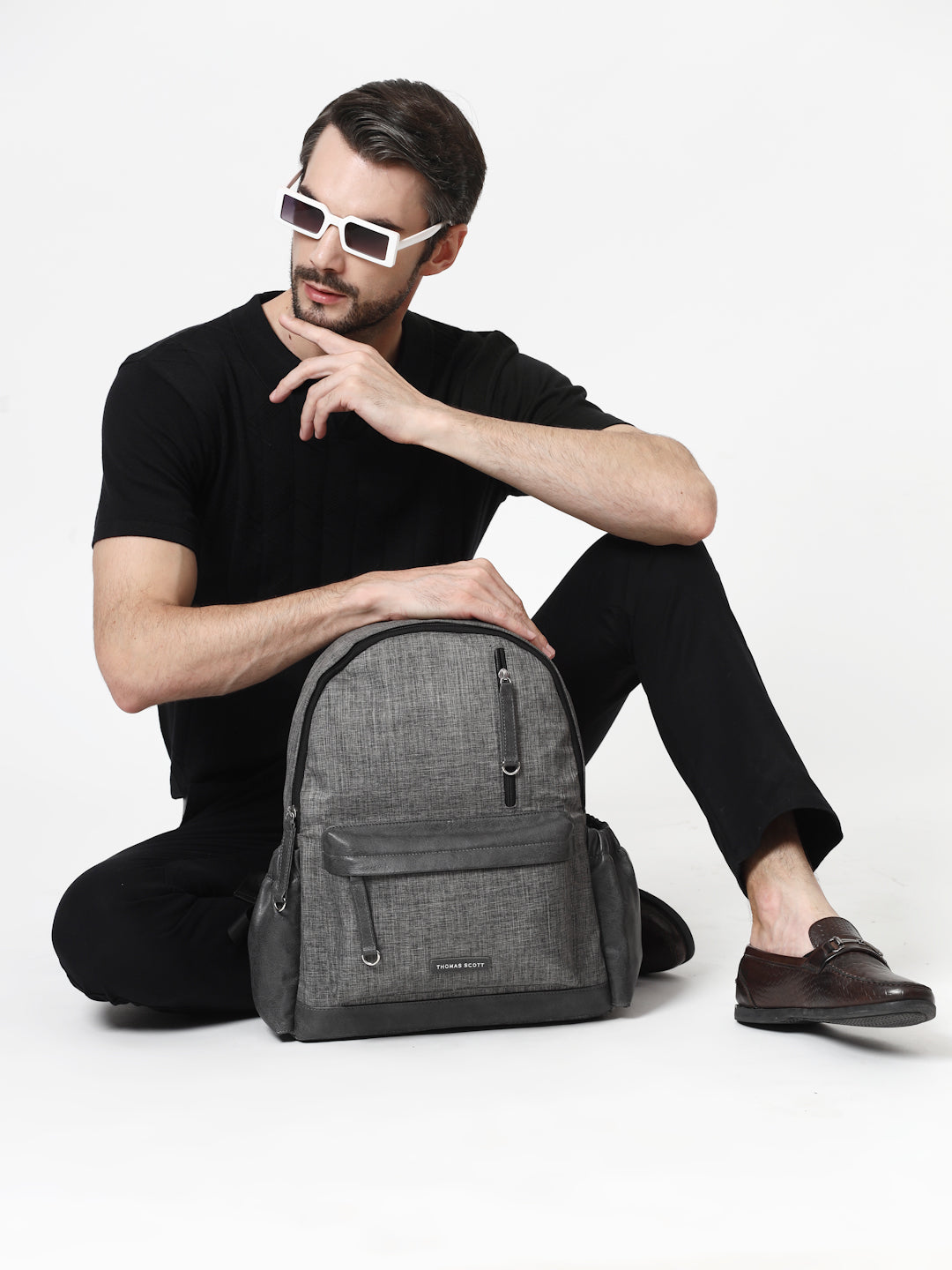 Thomas Scott Men Textured Backpack
