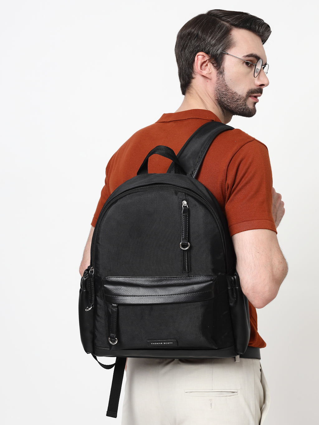 Thomas Scott Men Textured Backpack