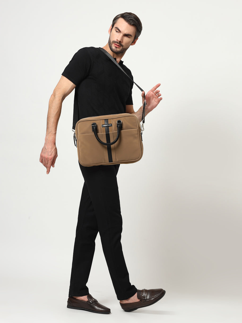 Thomas Scott Men PU Laptop Bag