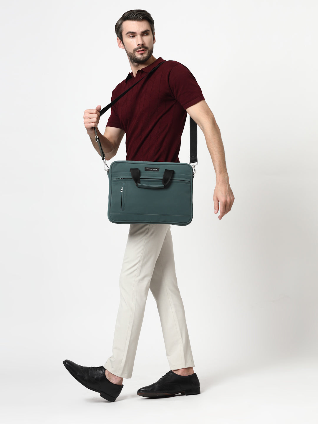 Thomas Scott Men PU Laptop Bag