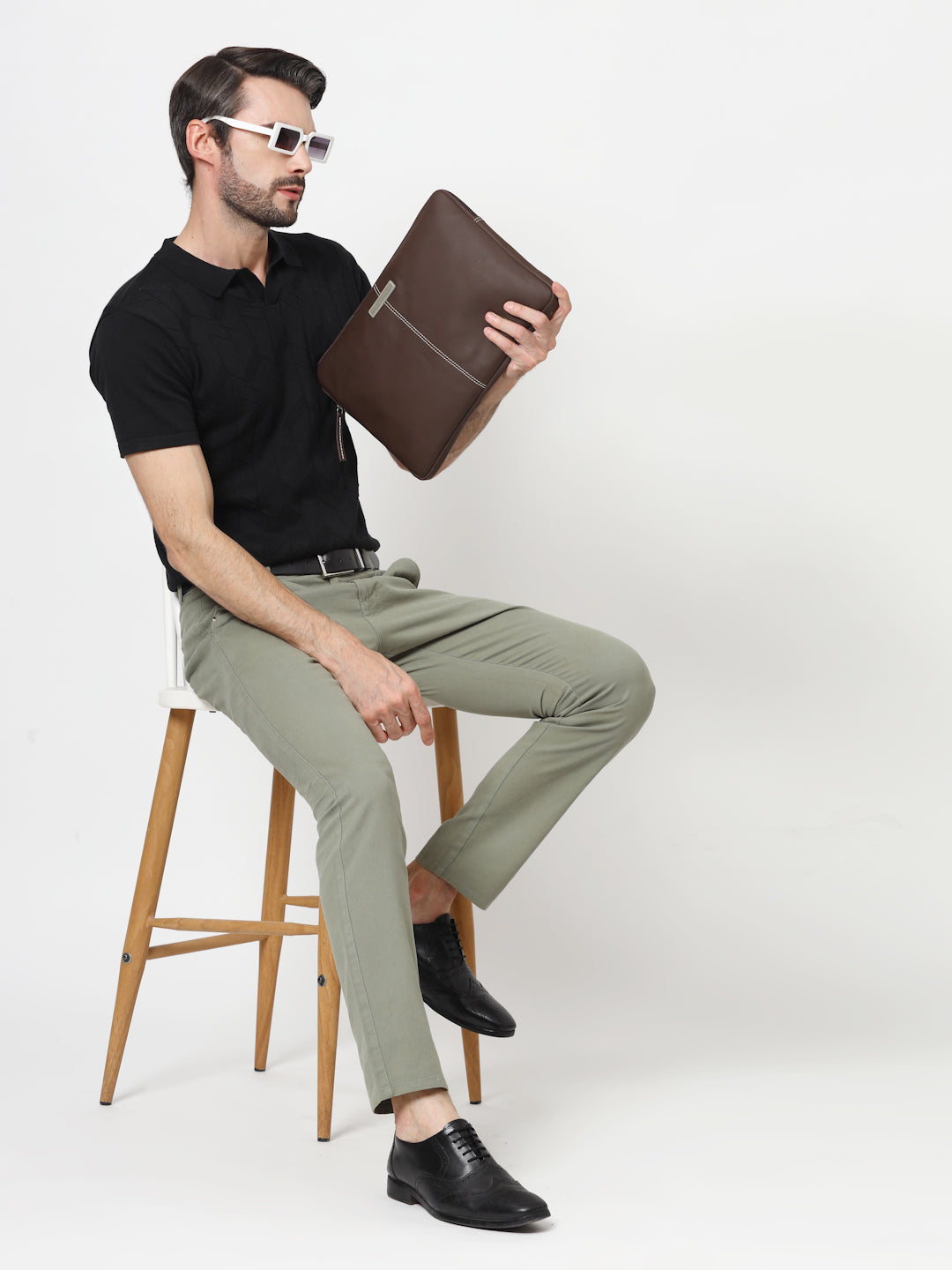 Thomas Scott Men PU Laptop Sleeve