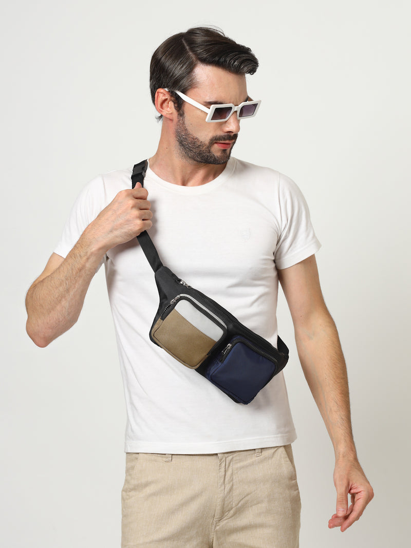 Thomas Scott Men Colourblocked Waist Pouch