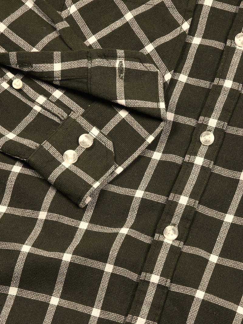 Thomas Scott Men Premium Slim Fit Gingham Checks Opaque Checked Casual Shirt