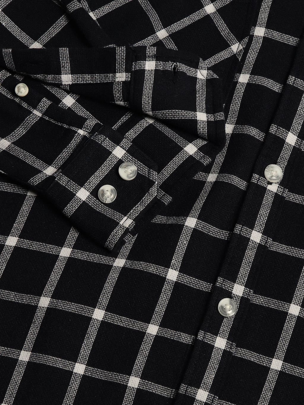 Thomas Scott Men Premium Slim Fit Gingham Checks Opaque Checked Casual Shirt