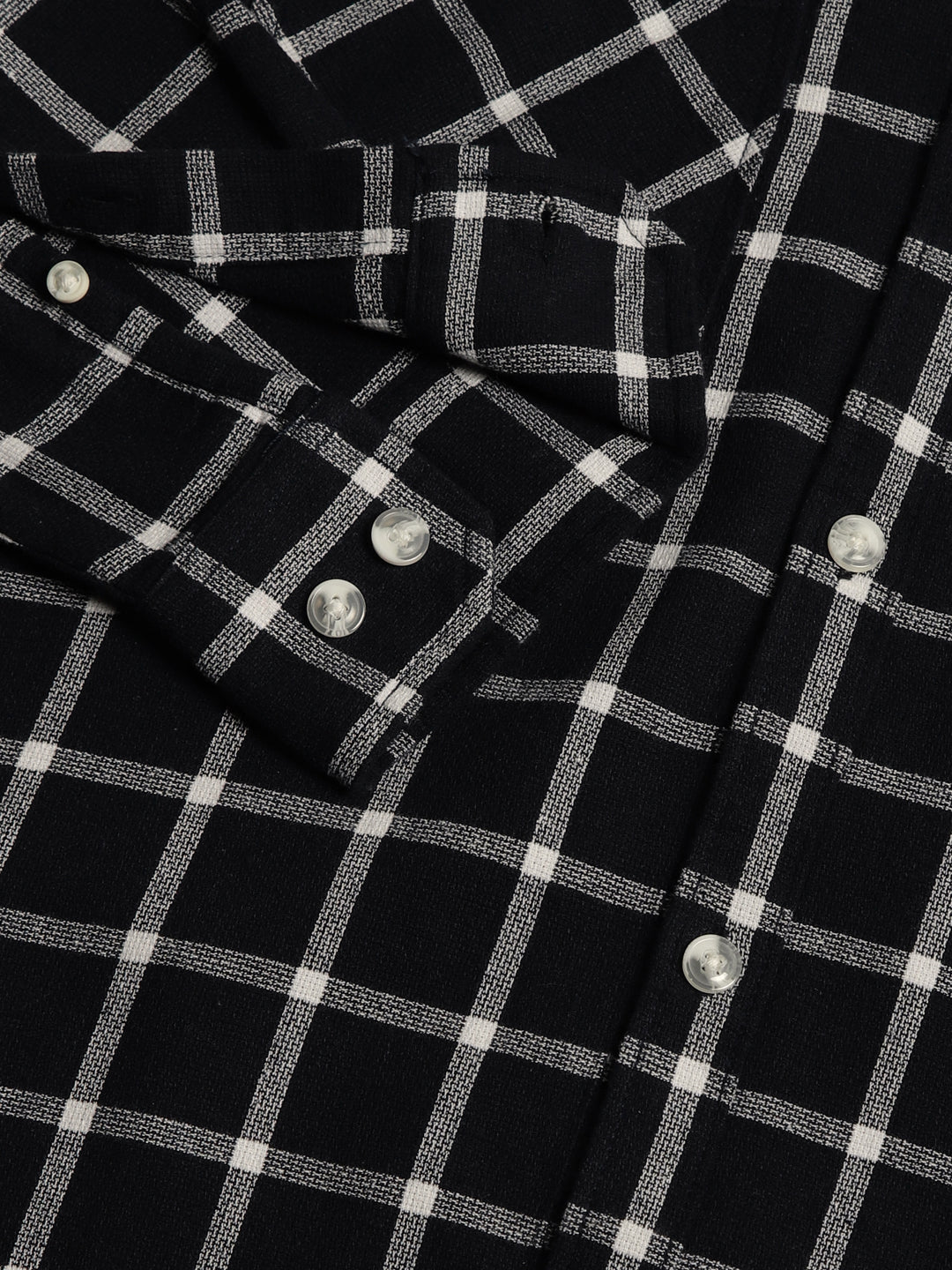 Thomas Scott Men Premium Slim Fit Gingham Checks Opaque Checked Casual Shirt