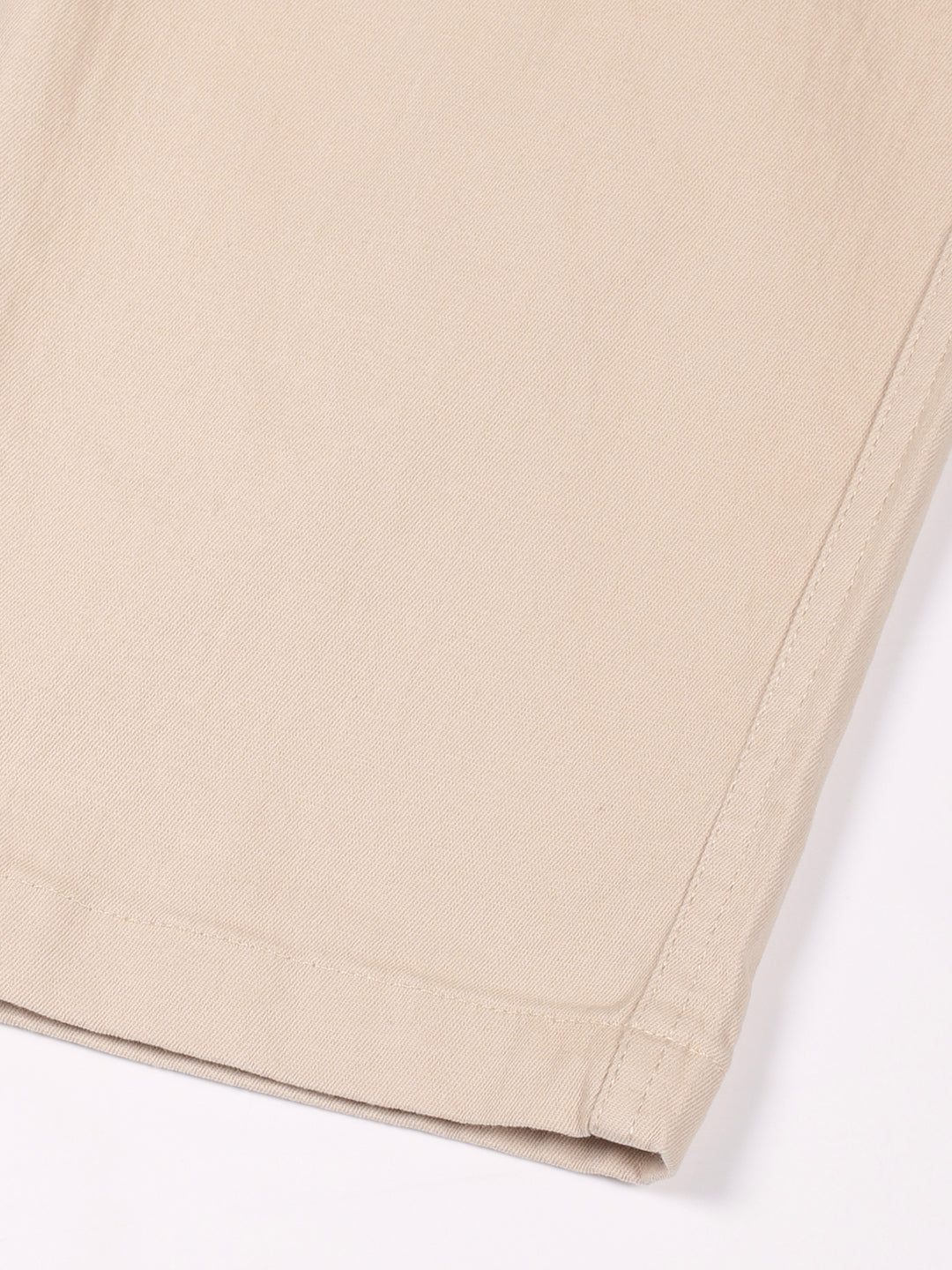 Thomas Scott Men Fawn Regular Fit Cargos Cotton Trousers