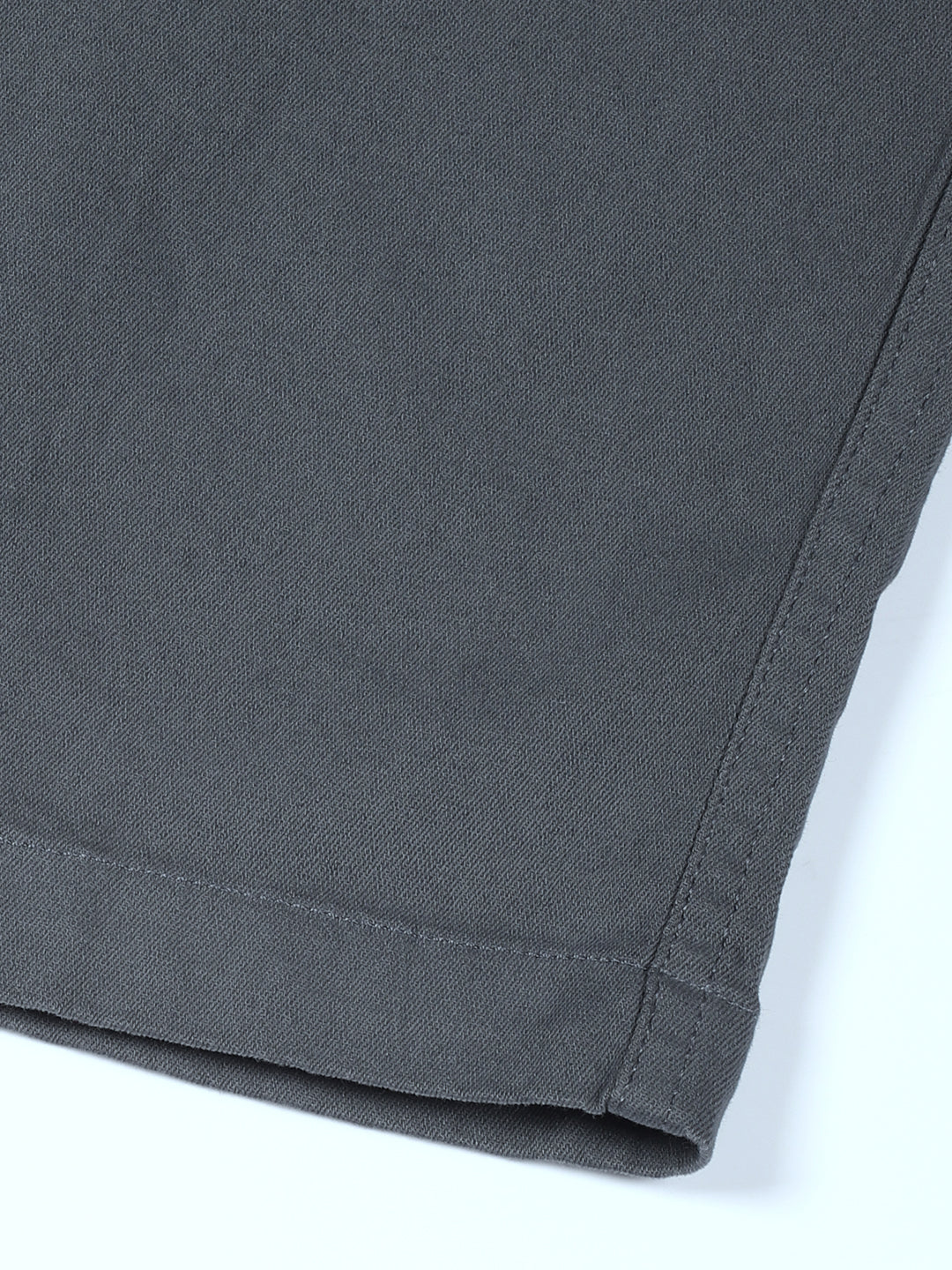 Thomas Scott Men Mid Blue Regular Fit Cargos Cotton Trousers