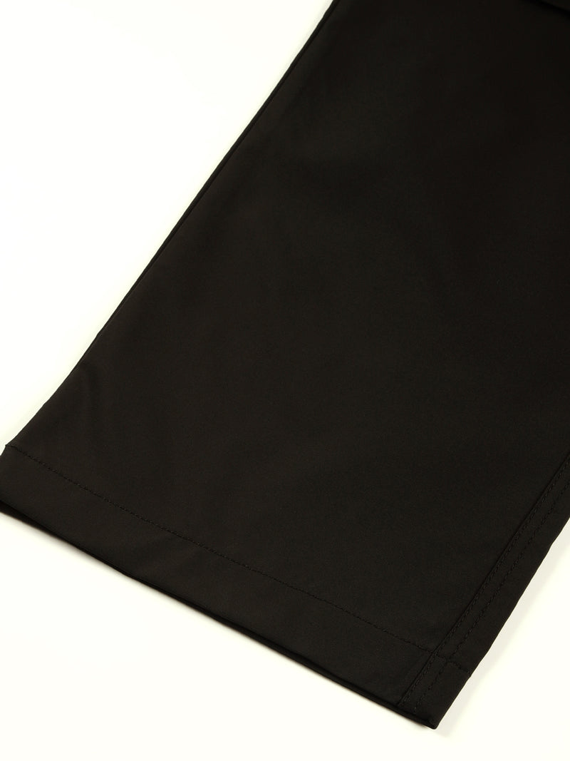 Thomas Scott Men Black Smart Loose Fit Woven Cargo Trousers