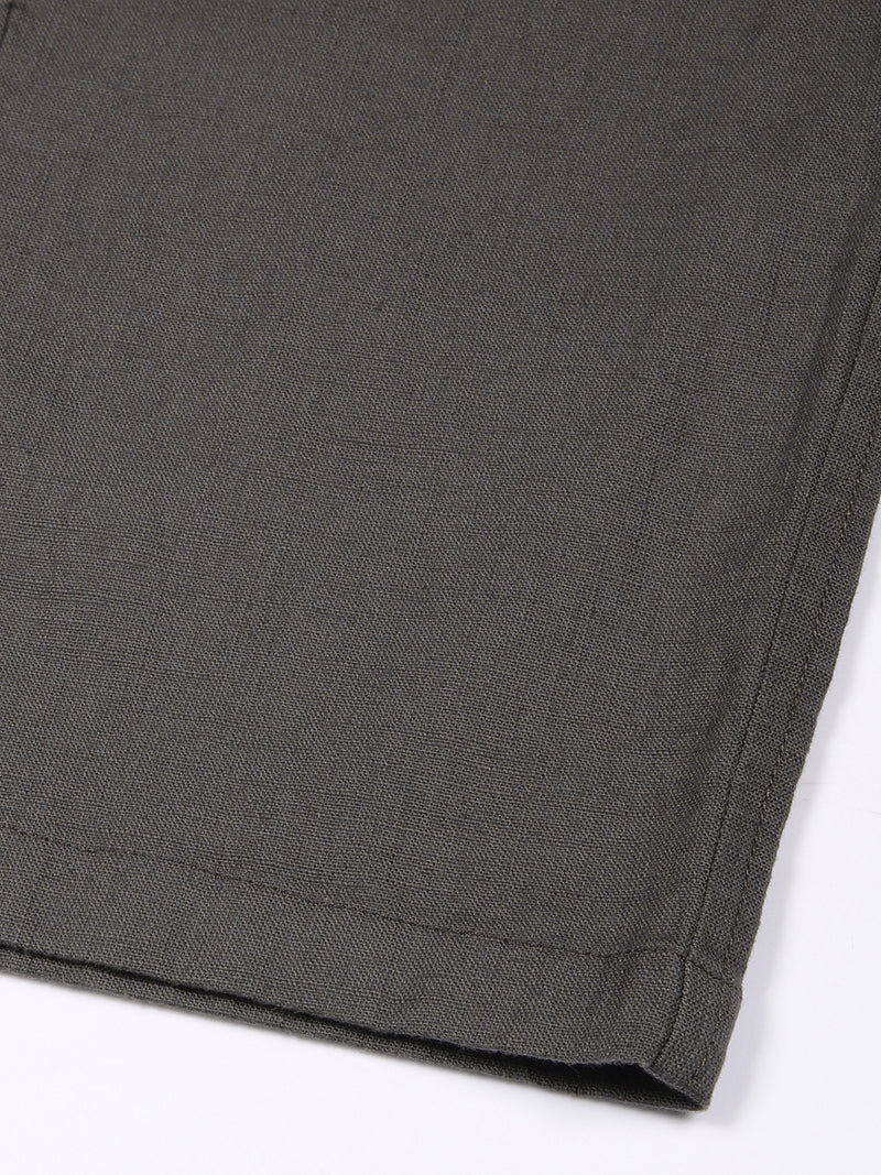 Thomas Scott Men Olive Mid-Rise Straight Fit Woven Chinos Trousers