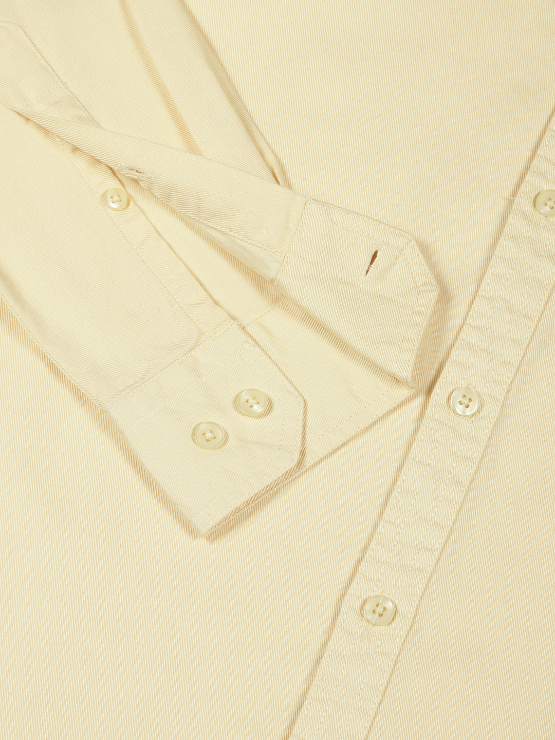 Thomas Scott Men Yellow Button Down Collar Slim Fit Solid Cotton Casual Shirt