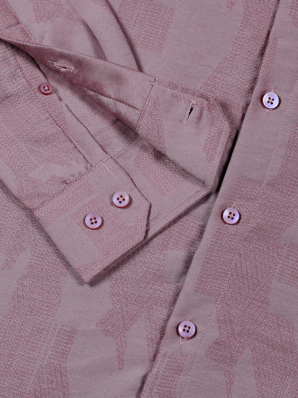 Thomas Scott Men Pink Slim Fit Long Sleeves Solid Self Design Casual Shirt