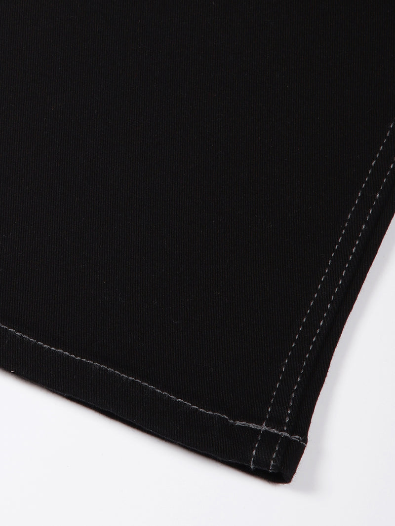 Thomas Scott Men Black Slim Fit Mid-Rise Clean Look Non stretchable Jeans