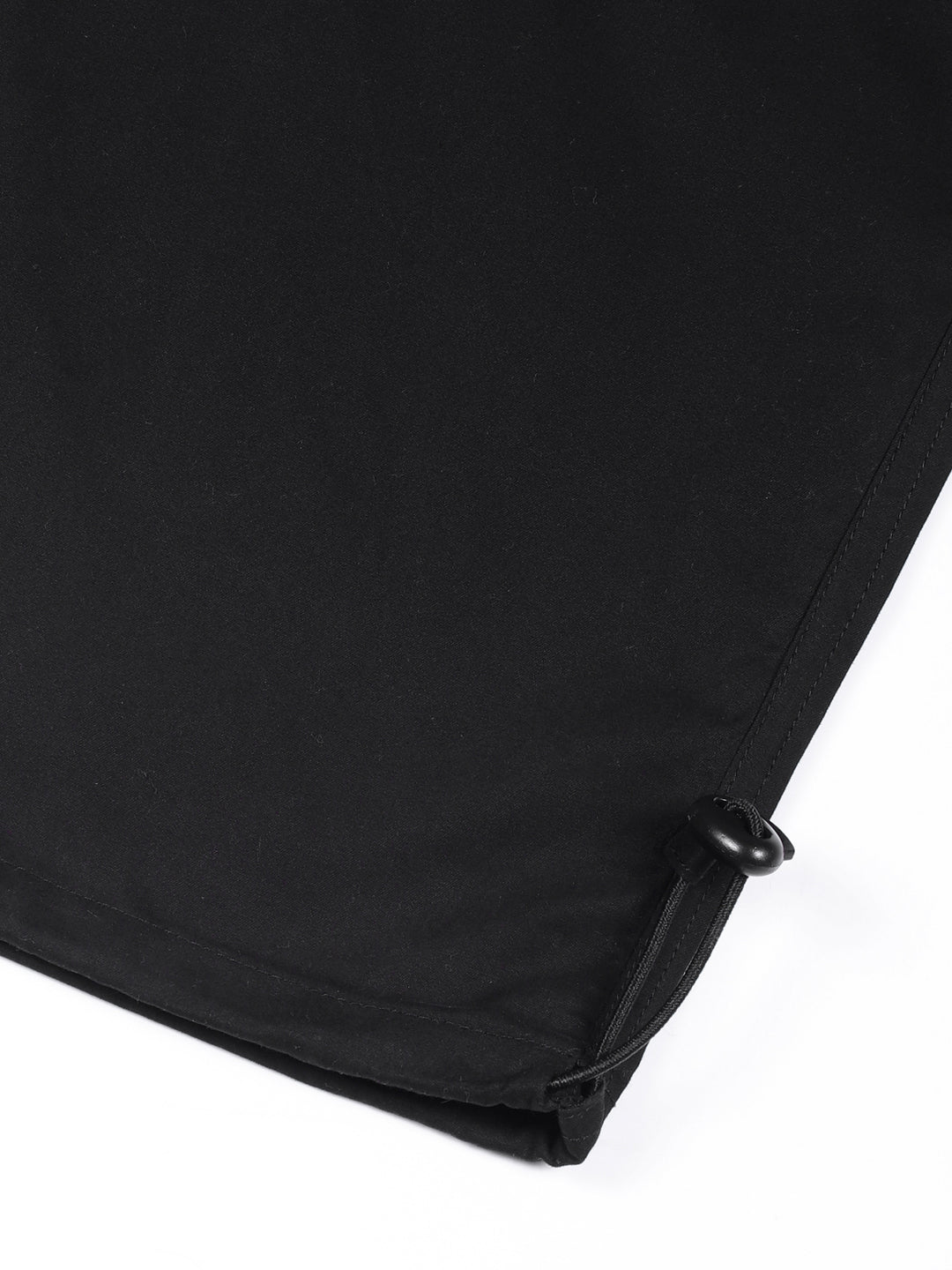 Thomas Scott Men Black Cotton Mid-Rise Original Cargo Trouser