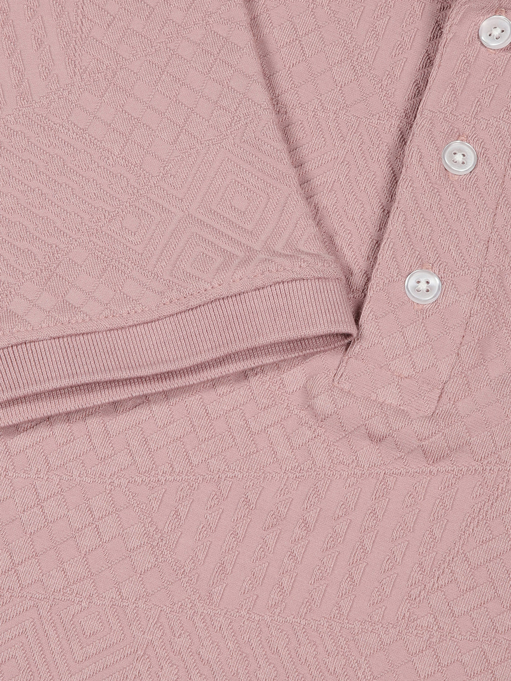 Thomas Scott Men Pink Polo Collar Pockets T-shirt