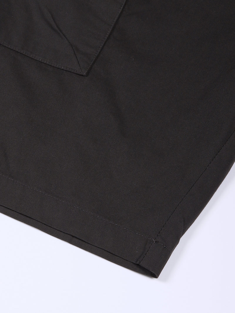 Thomas Scott Men Dark Grey Relaxed Fit Outdoor Cargo Shorts