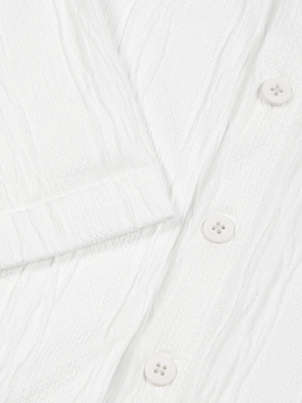 Thomas Scott Men White Oversized Textured Knitted Casual Shirt