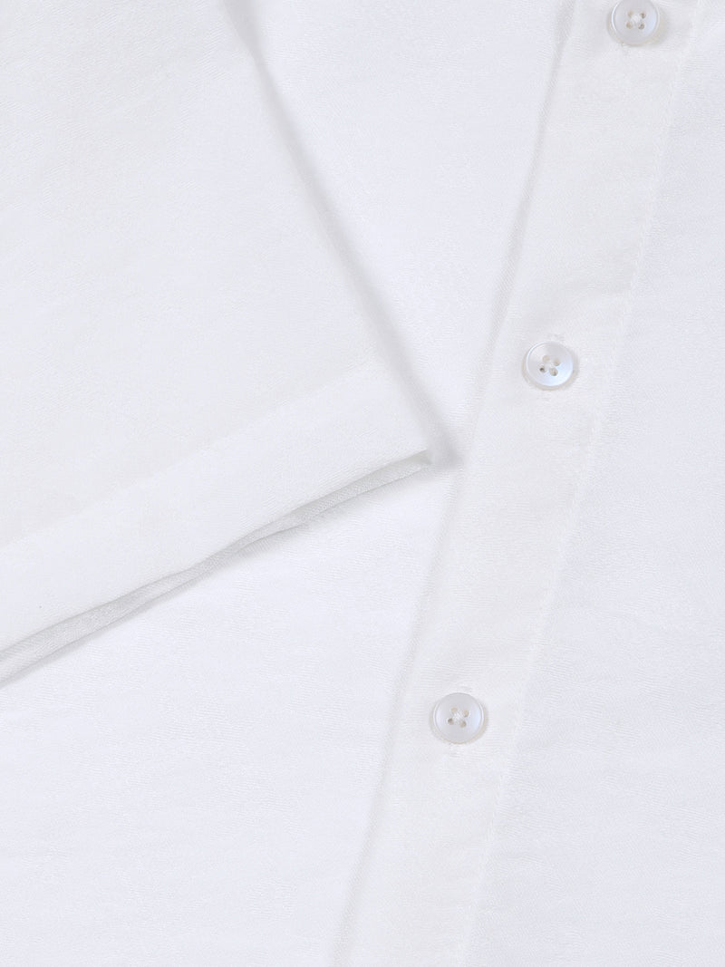 Thomas Scott Men White Slim Fit Geometric Print Casual Shirt