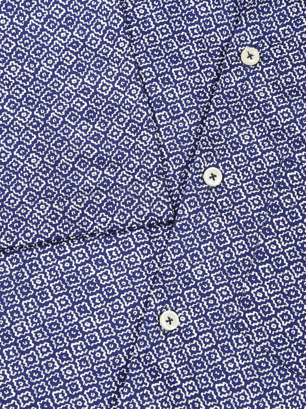 Thomas Scott Men Navy Slim Fit Abstract Printed Knit Shirt
