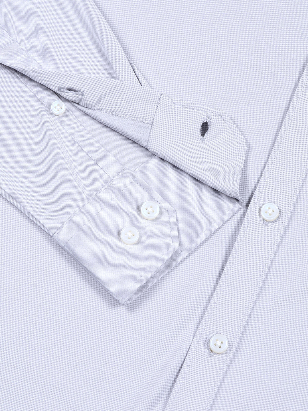 Thomas Scott Men LightGrey Slim Fit Solid Casual Shirt