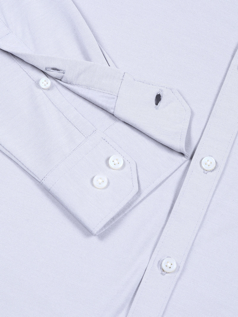 Thomas Scott Men LightGrey Slim Fit Solid Casual Shirt
