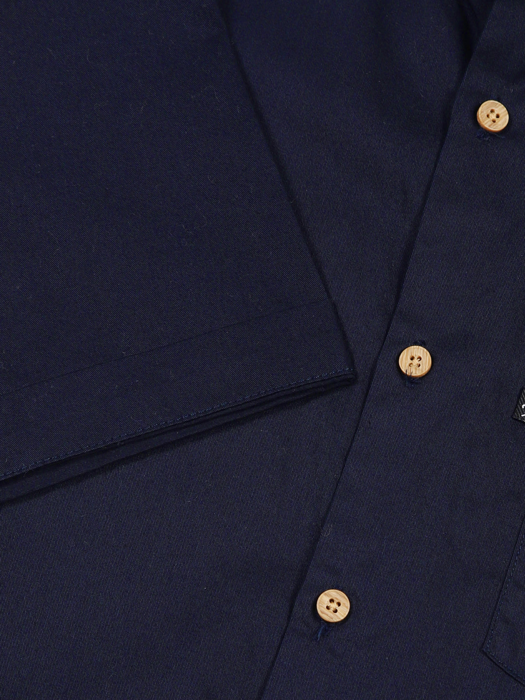 Thomas Scott Men Navy Slim Fit Solid Cotton Casual Shirt
